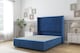 image 1 of Sloomy Camden Navy Plush Divan Bed Base No Drawers With 54 Inch Wingback Headboard & 12 Inch Matching Footboard | Blue | Navy | Super King | 1