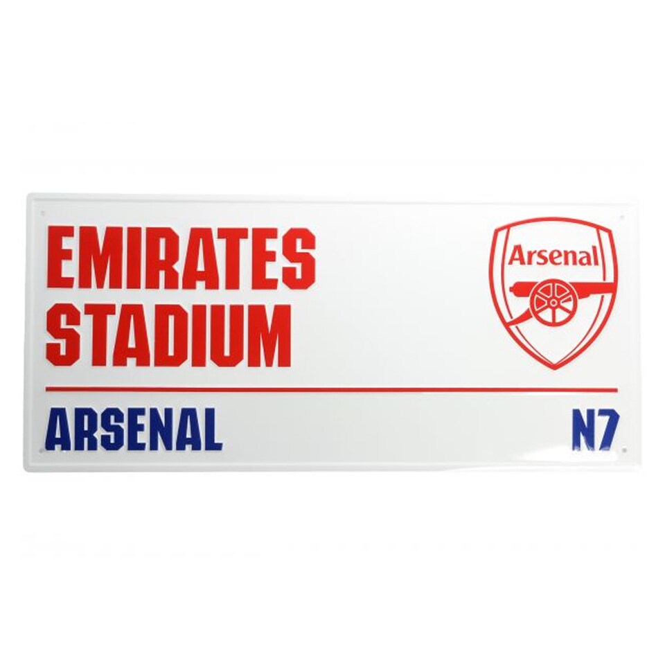 Arsenal FC N7 Metal Street Sign | Red | Red/White | 1
