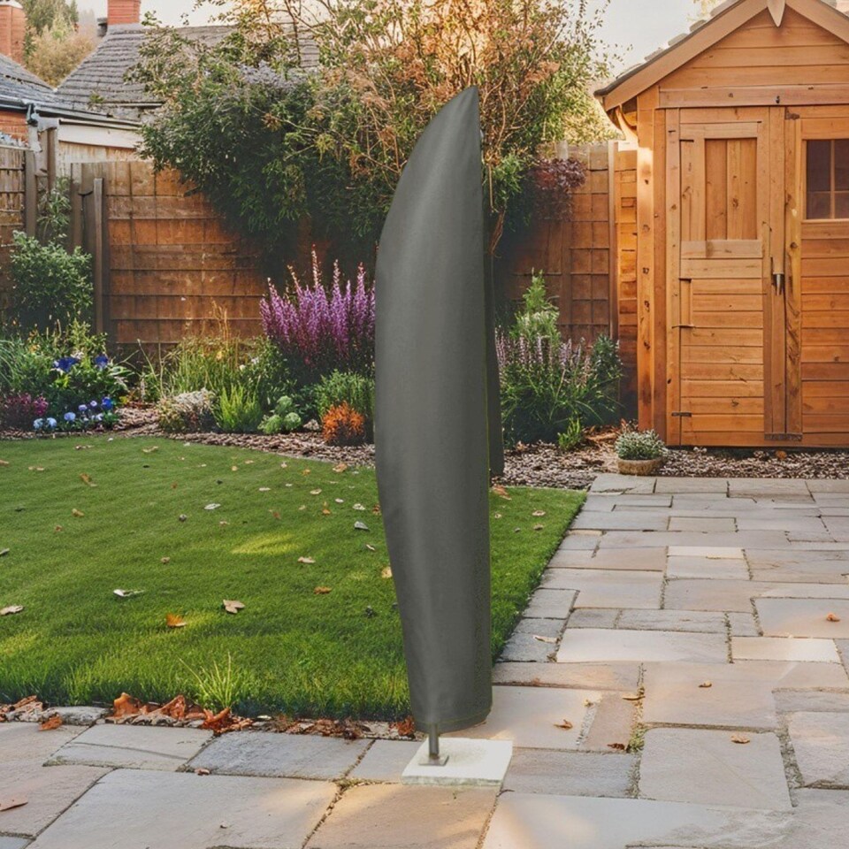 image 1 of Black 190cm Heavy Duty Waterproof Parasol Jumbo Protective Cover