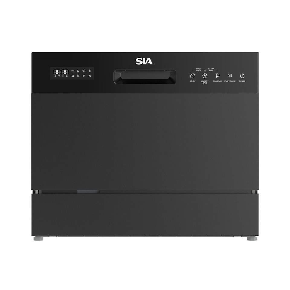 image 1 of Table Top Dishwasher, 6 Place Settings, 8 Programs, Black - TTD6BL