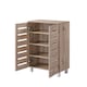 image 3 of Euston Modern 2 Door Shoe Storage Cabinet Brown