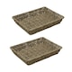 image 1 of JVL Hand Woven Seagrass Rectangular Storage Tray, Capacity:4L, Set of 2