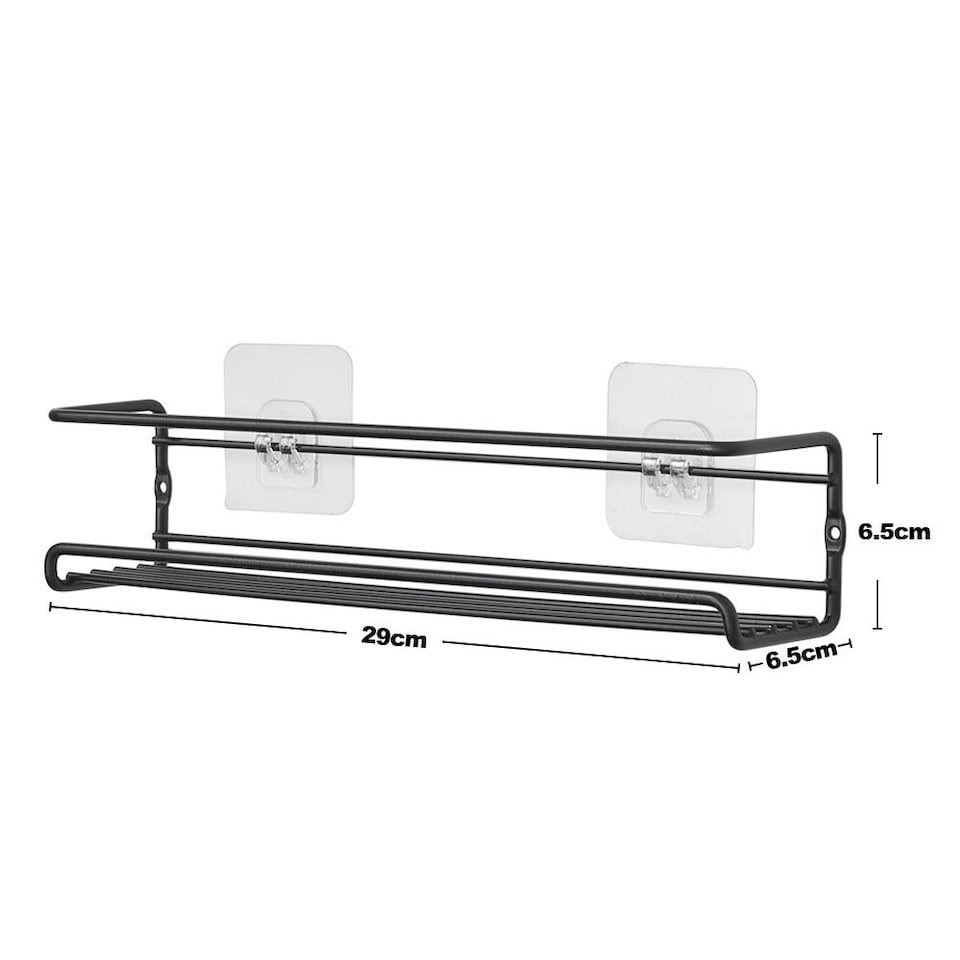 image 1 of Living and Home Set of 4 Wall-Mounted Metal Wire Spice Racks