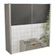 image 6 of Bath Vida Tiano Stainless Steel Mirrored Double Wall Mounted Bathroom Cabinet | Chrome | Stainless Steel | 1