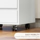 image 4 of HOMCOM Mobile Vertical Filing Cabinet with 4 Drawers for Home Office, White White