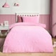 image 1 of OHS Bows Tufted Fleece Duvet Set Pink | Double