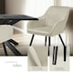 image 4 of Chair Marilyn - velvet look, quilted, continuous backrest, slim steel legs - Set of 2 Cream | Cream/Black