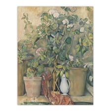 Terracotta Pots and Flowers Paul Cezanne Wall Art Poster Print 12X16"