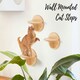 image 3 of NOVECRAFTO Wall-Mounted Cat Steps – Natural Wood Round Climbing Posts – Durable Cat Shelves for Climbing & Perching – Space-Saving Wall Steppers