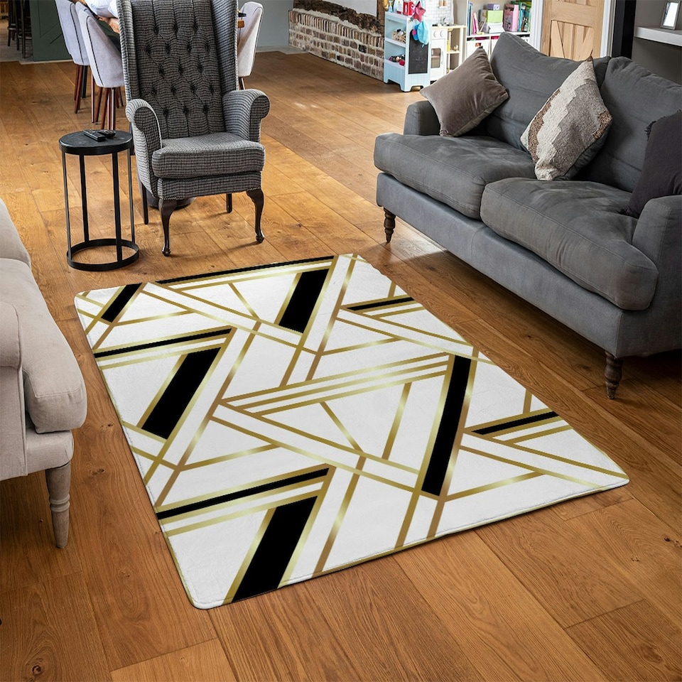 image 1 of Golden Art Deco (Rug) Multi | Small: 60x110cm