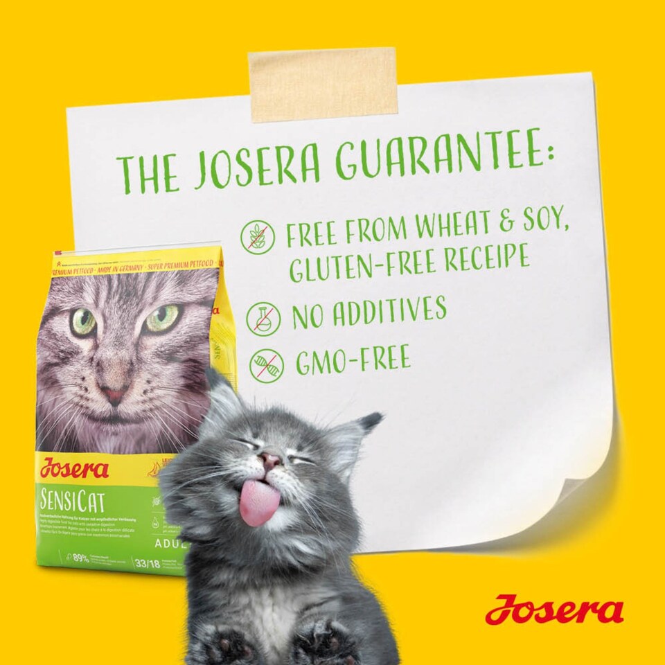 image 1 of Josera SensiCat complete food for adult cats | Sensitive stomach | For fussy cats| Gluten free | Anti-Hairball | Skin & Coat | Herbs & Fruits | 10kg