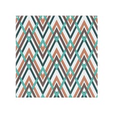 Coloured Geometric Zig Zag Splash Back | White