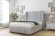 image 3 of Sloomy Marlborough Silver Naples Divan Bed Base No Drawers With 54 Inch Wingback Headboard & 12 Inch Matching Footboard | Silver | Silver | Super King | 1