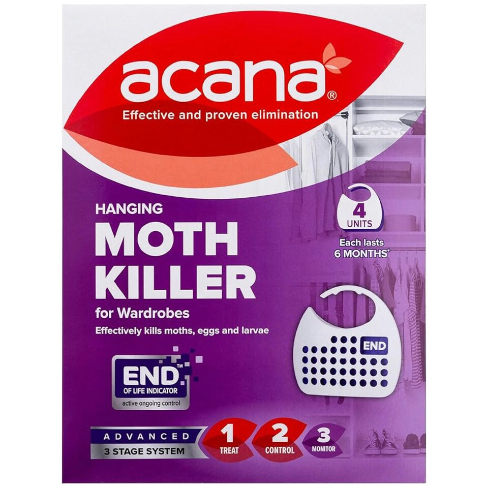 image 1 of Acana Hanging Moth Killer & Freshener, Lavender, 4-Pack, Lasts 6 Months
