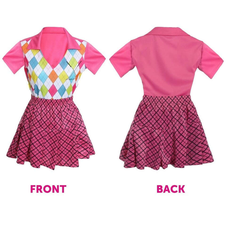 image 1 of Golf Costume - Top, Skirt + Visor Pink | S