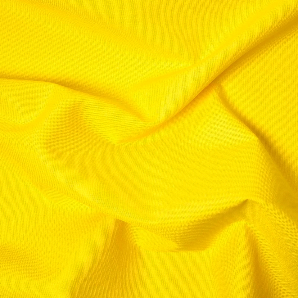 image 1 of Homescapes Pure Cotton Plain Yellow Fabric 150 cm Wide | Yellow | 150cm(60") wide, sold per metre length