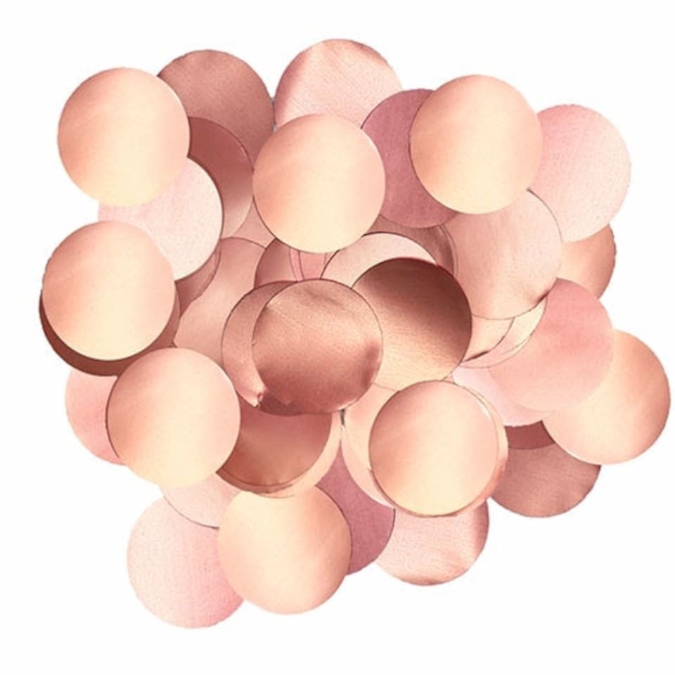 Pearl Rose Gold 10mm Round Foil Table Confetti 50g