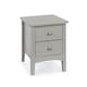 image 4 of Como 2 Drawer Petite Bedside Cabinet - Compact Shaker-Style Bedroom Storage | Grey | Grey | One Size | 1