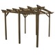 image 3 of Garden Pergola 6 Post - L480 x W480 x H270 cm - Rustic Brown