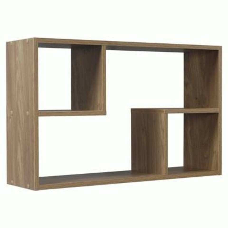 image 1 of Modular Wall Mounted Shelf Unit Brown | Unit Colour: Oak