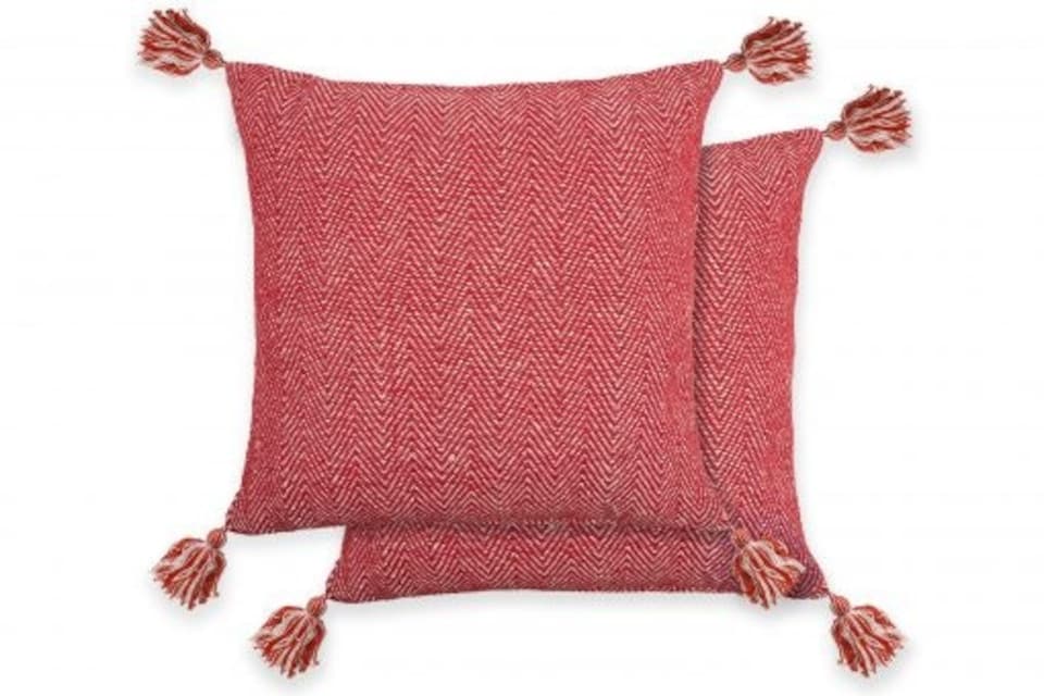 image 1 of Hartley Cushion Cover 43cm x 43cm Red | Red | Red