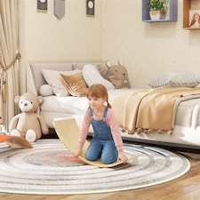 AIYAPLAY Wooden Balance Board for Kids, Wobble Board with Felt | Orange | One Size