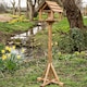 image 1 of Gardman Belton Bird Table 145cm FSC certified timber | Brown | Wood | 1 x Bird Table