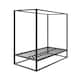 image 6 of Ashwell Modern Four 4 Poster Black Metal Bed Frame (Single)