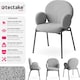 image 2 of Dining Chair - Boucle cover, plush padding, high backrest - Set of 2 Grey | Light Grey