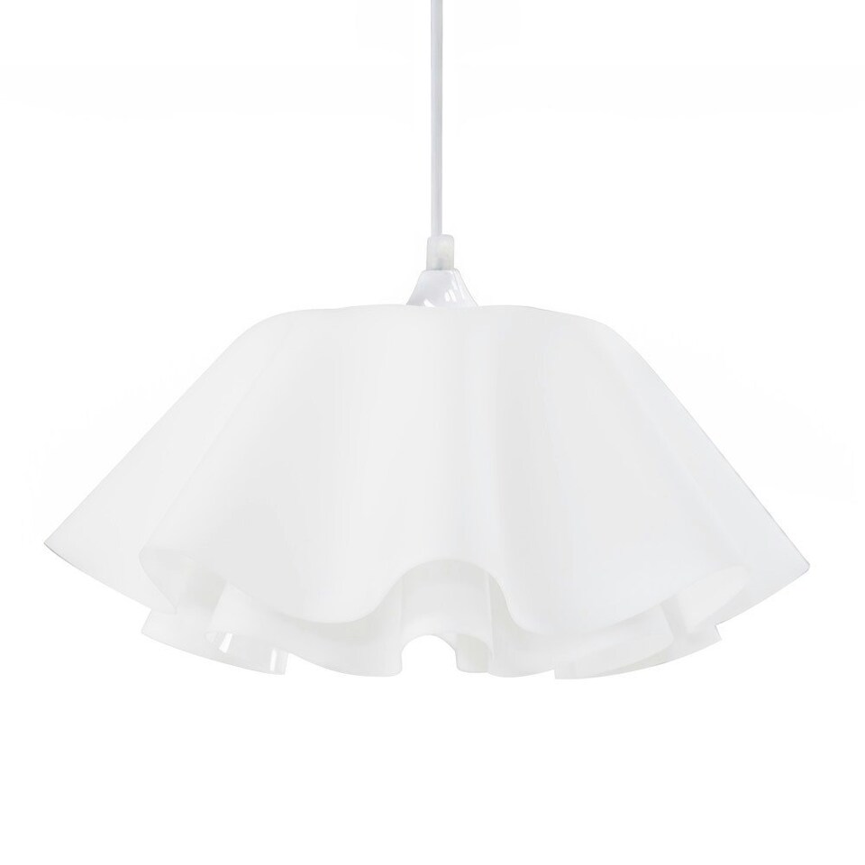 image 1 of ValueLights Kumo White Layered Flower Design Pendant Ceiling Light