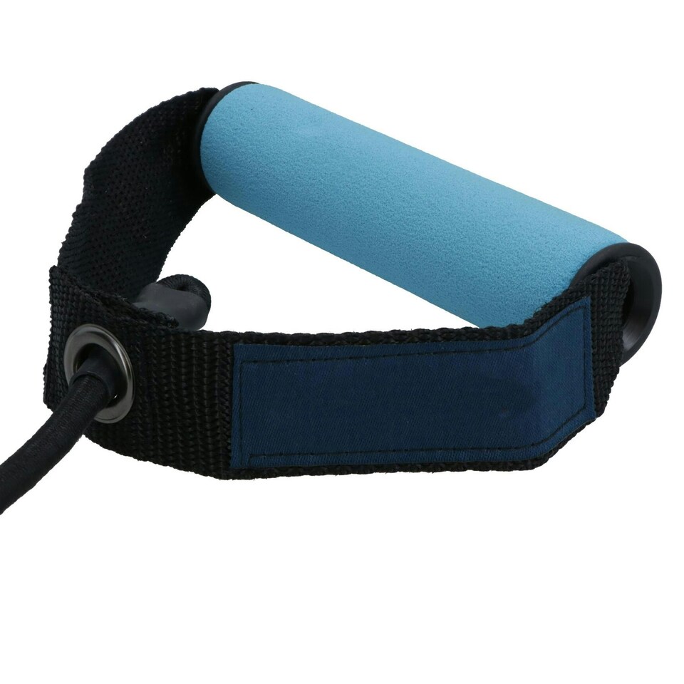 image 1 of Light Resistance Tube Bands with Handles Yoga Gym Workout Fitness Exercise
