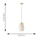 image 3 of ValueLights India Confetti Glass Shade Brushed Gold Capped Ceiling Pendant Light with Bulb Gold