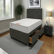 Emily Naples Bed Set With Mattress, 2 Drawers Same Side & 24"Headboard