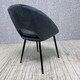image 3 of Grey Velvet Dining Chairs Set of 4 Modern Metal Legs for Living Room and Office Grey