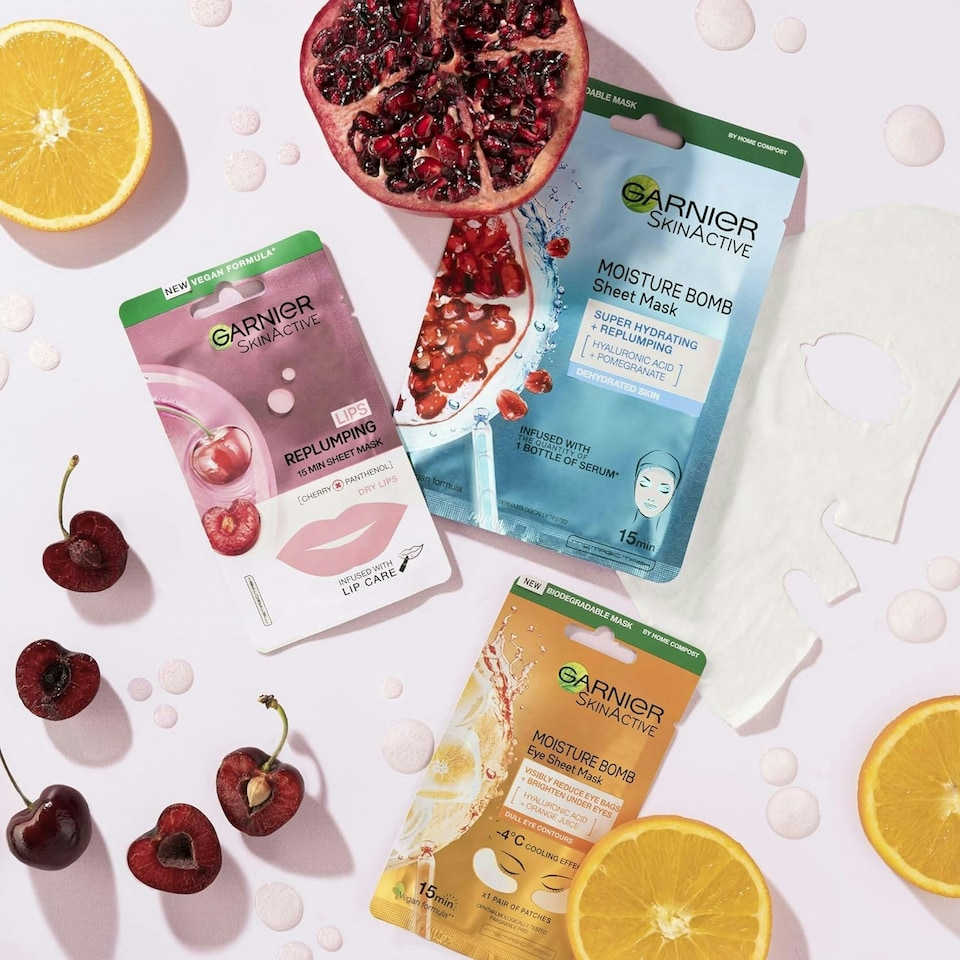 image 1 of Garnier Sheet Masks Ultimate Face Collection Set of 6 Masks for Face, Eyes, Lips