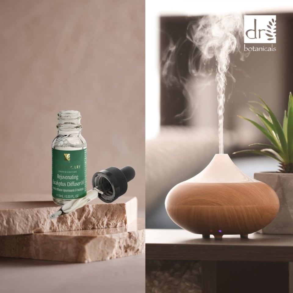 image 1 of Dr Botanicals Rejuvenating Eucalyptus Diffuser Oil 10ml Twin Value Savings Pack