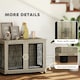image 8 of PawHut Dog Crate Furniture, End Table for Large Dogs w/ Cushion