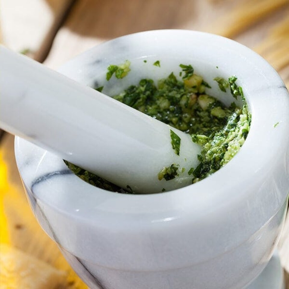 image 1 of Judge White Marble Medium Mortar & Pestle 10cm