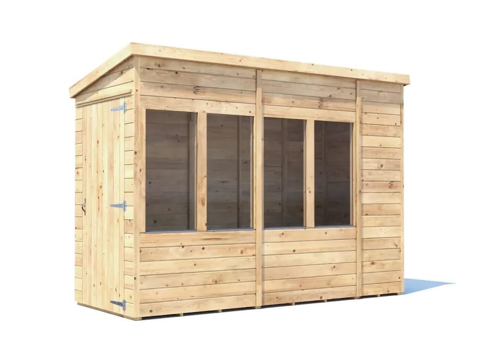 image 1 of Dunster House Potting Shed Pent Roof W4' x D10' (W1.2 x D3.0m) Superfelt, Overlord Modular