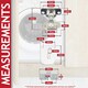 image 3 of SPARES2GO Integrated Door Hinge Magnetic Fixing Kit for Kenwood KIW814W23 KIW914W23 Washing Machine (20 Pieces) Chrome