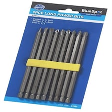 Blue Spot Tools - 9 Pce 150mm Chrome Vanadium Extra Long Power Bit Set
