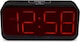 image 5 of Acctim Silas LED Wireless Alarm Clock, 2-inch Display with Adjustable Volume and Brightness | Black | Black/Red