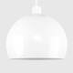 image 1 of ValueLights Pair Of Mini Retro Gloss White Arco Style Dome Ceiling Pendant Light Shades