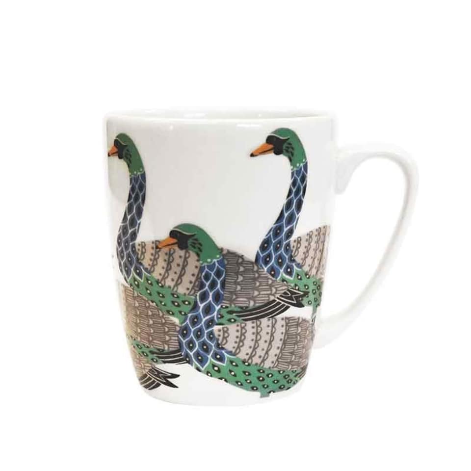 Churchill China Paradise Birds China Mug Swans 400ml | White | 1