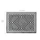 image 9 of JVL Lightweight Reversible Outdoor Rug – Tile Pattern, Plastic Woven, 150 x 210 cm