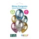 image 3 of Assorted Colour Congrats Shiny Metallic Latex Balloons 33cm / 13 in - Pack of 6