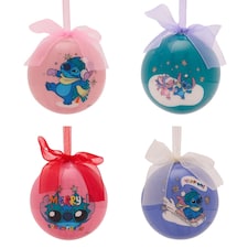 Widdop Gifts Disney Lilo & Stitch Set of 4 Christmas Tree Baubles