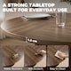 image 5 of HOMCOM Modern Dining Table for 4-6 People 120 cm Light Walnut