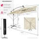 image 6 of Parasol Sunna - 250 x 250 cm with LED solar lighting, with protective cover Cream | Beige
