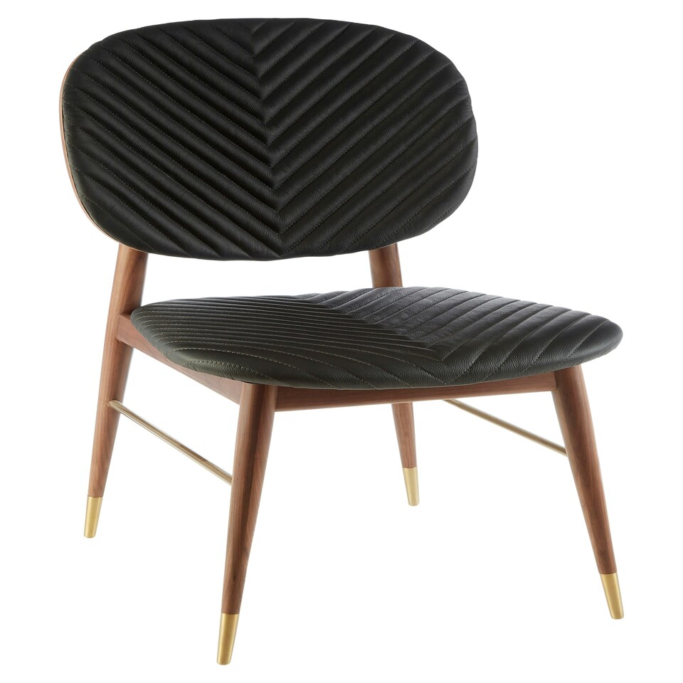 image 1 of Interiors By Premier Upholstered Dining Chair, Durable Dining Chair For Breakfast, Practical Leather Chair For Dining Room Black